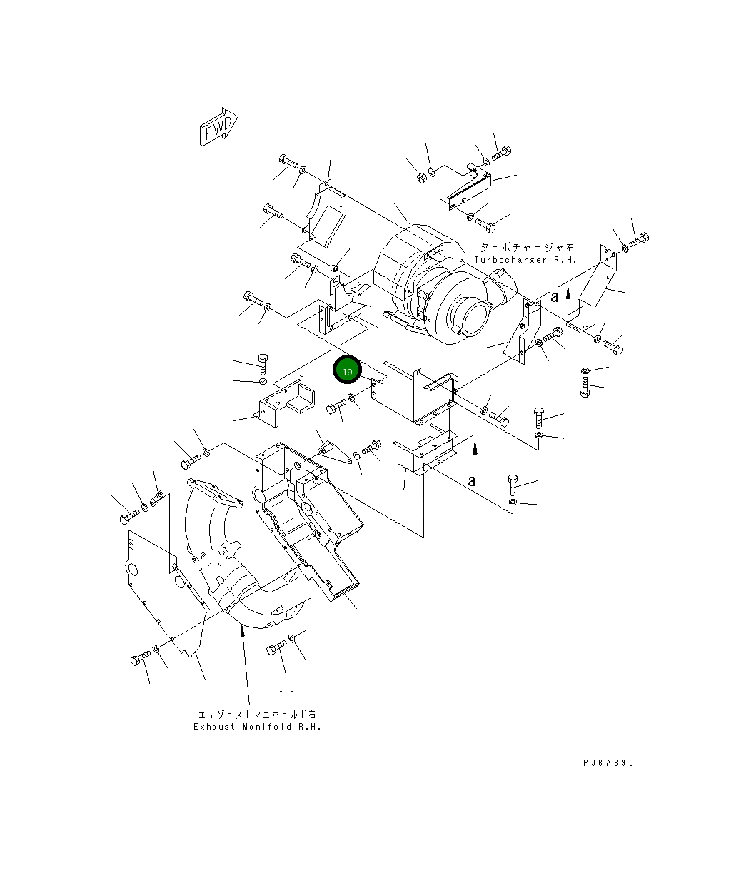 Крышка 6166-11-7650  Komatsu