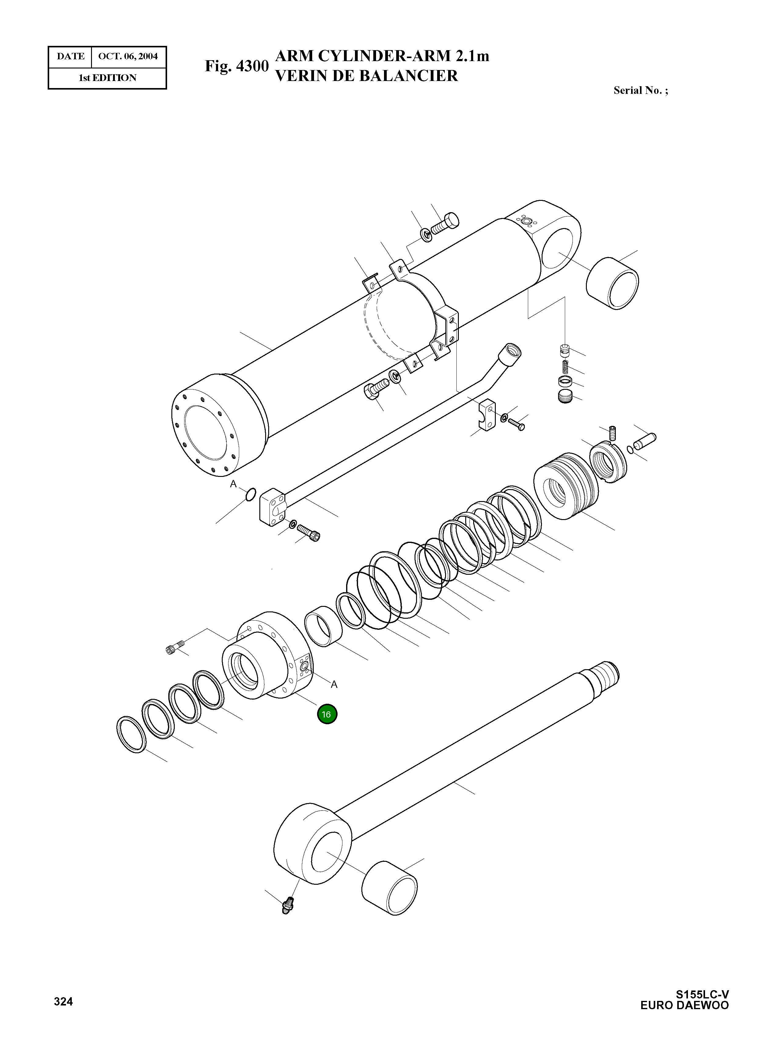 Крышка, ROD 53A319-0 Komatsu