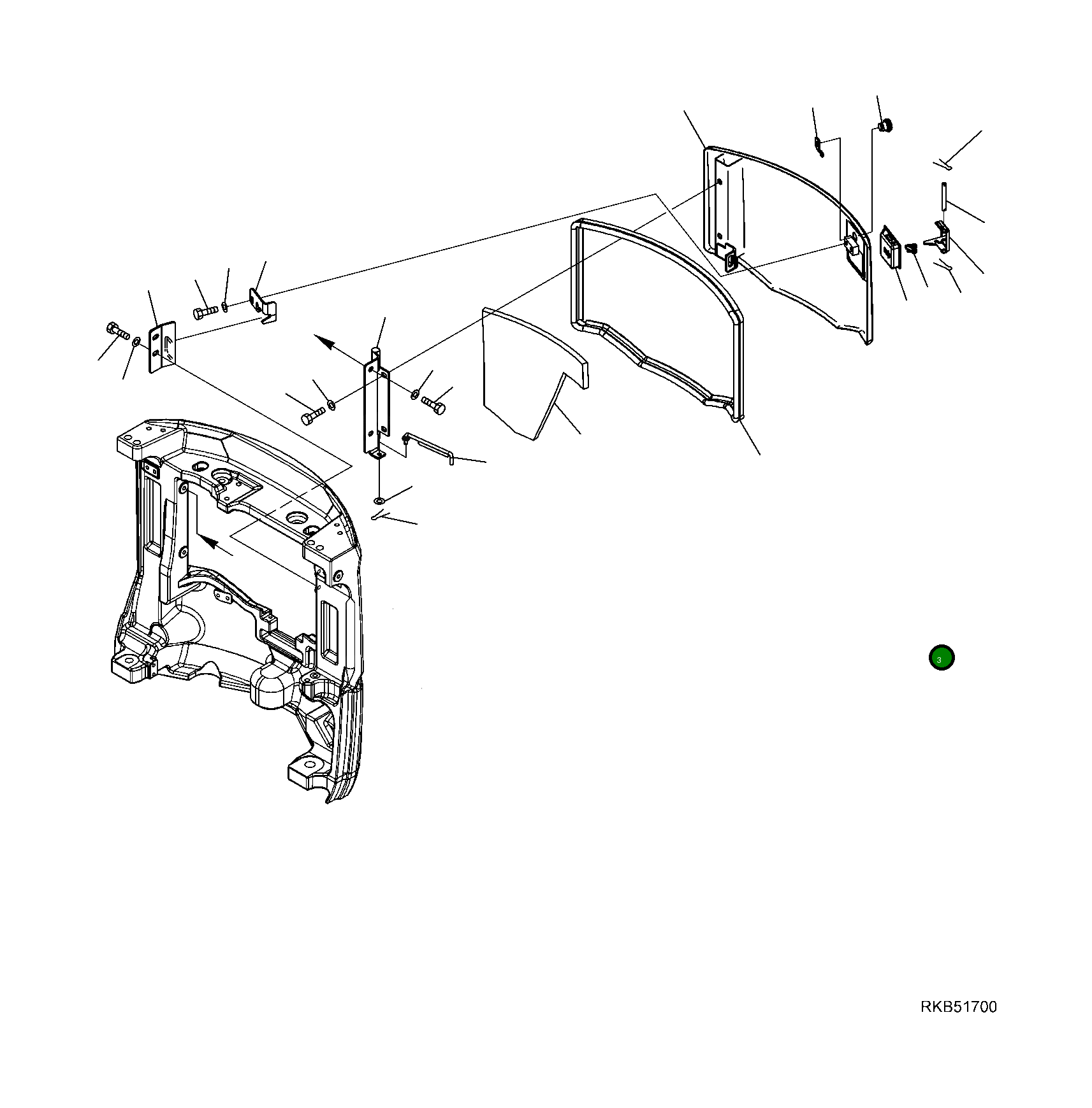 Крышка 22L-54-21280  Komatsu