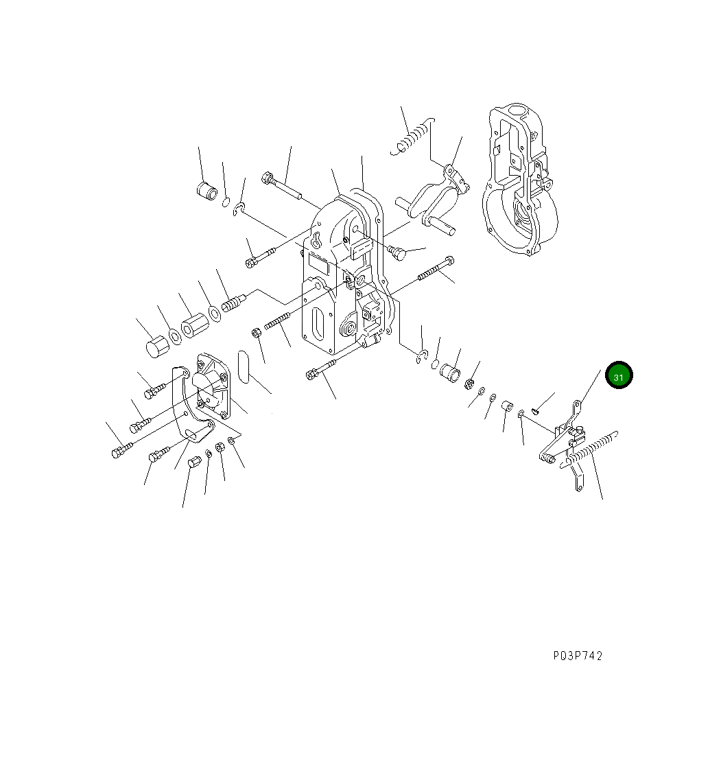 Рычаг DK154349-6620 Komatsu