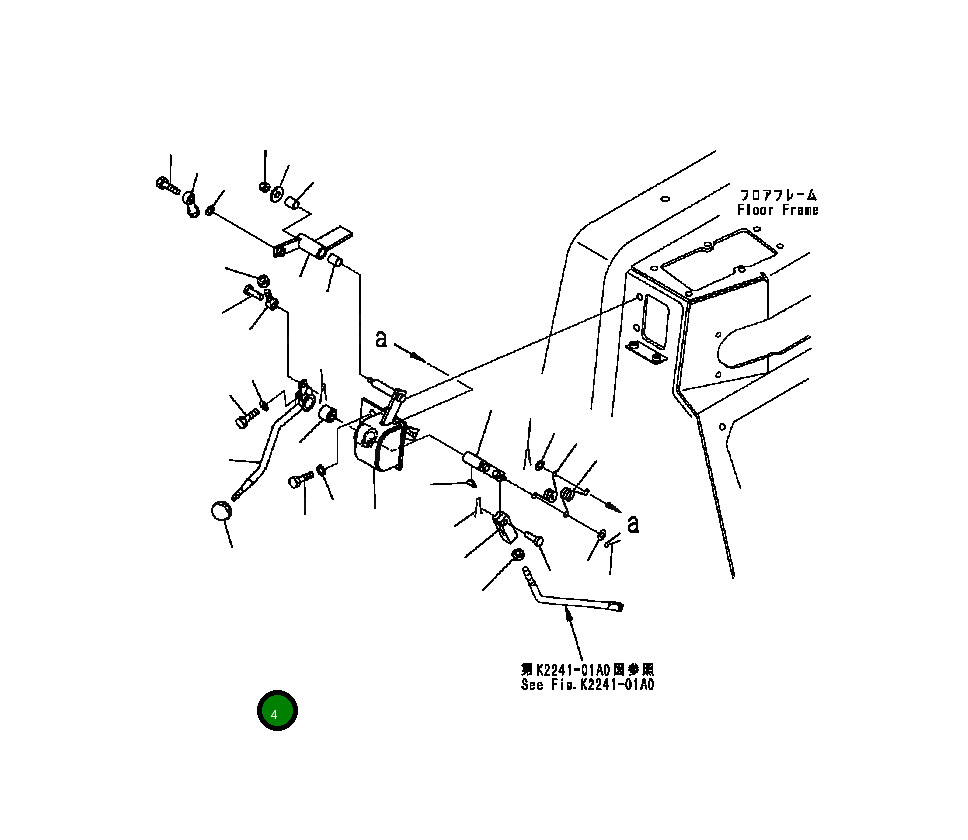 Рычаг 124-43-65190  Komatsu