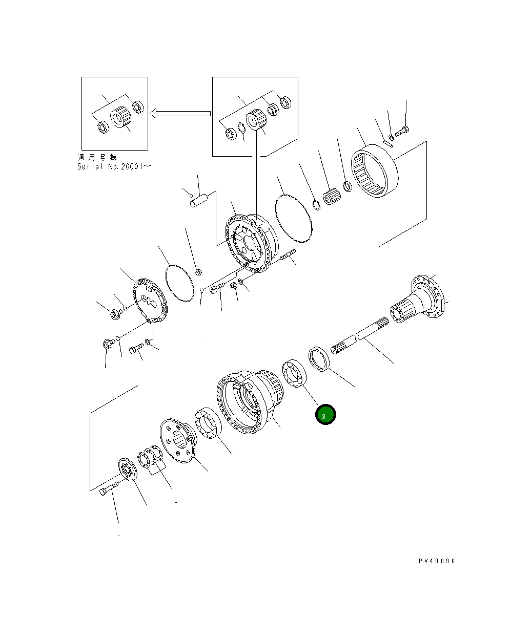 Подшипник 421-22-12860 Komatsu