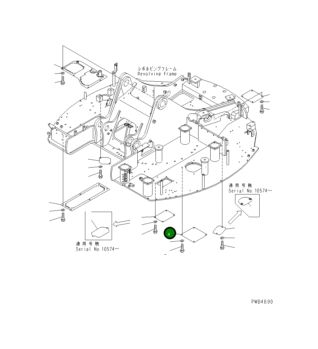 Крышка 22U-54-12180  Komatsu