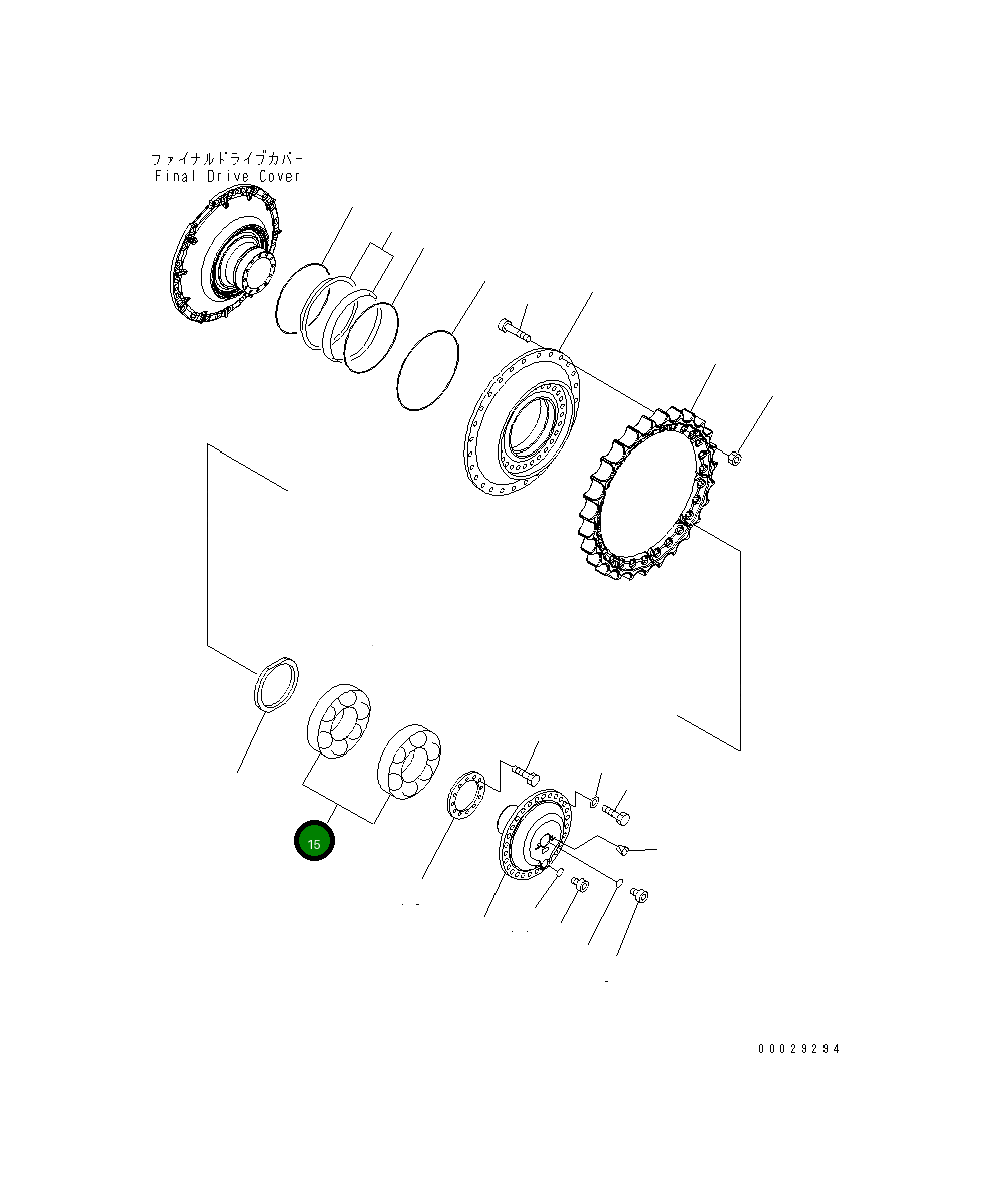 Подшипник 154-09-71140 Komatsu