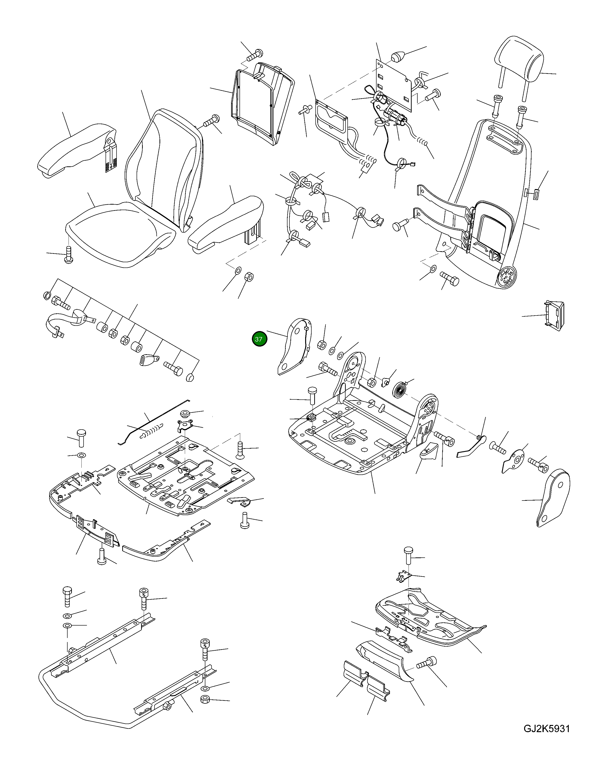 Крышка RHS 20K-57-33350  Komatsu