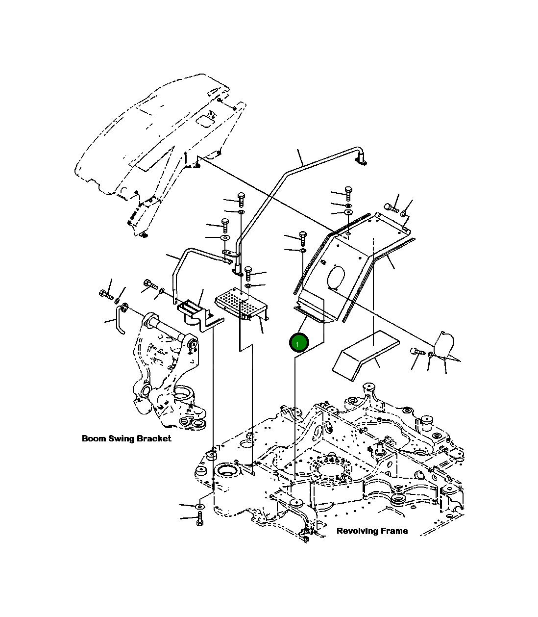 Крышка 22P-54-12950  Komatsu