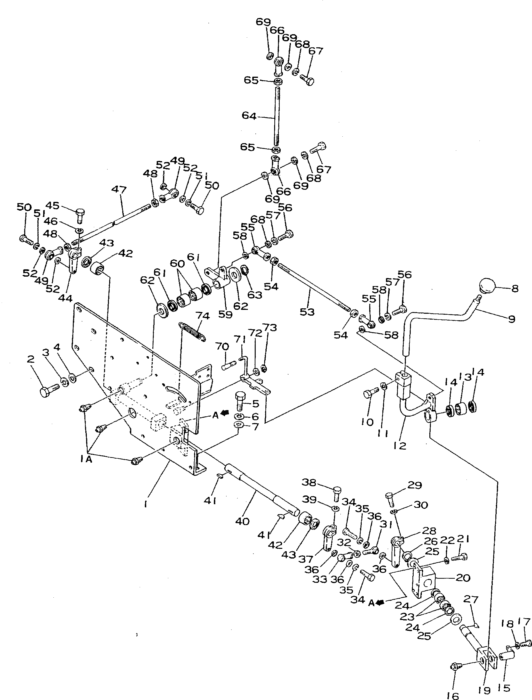 Рычаг 195-61-15370 Komatsu
