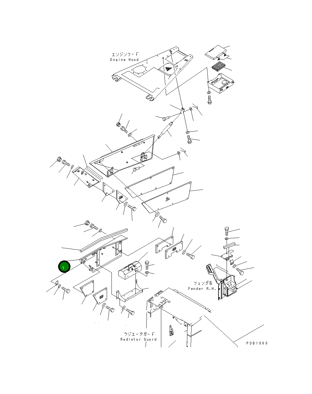 Крышка,R.H 17A-862-1431 Komatsu