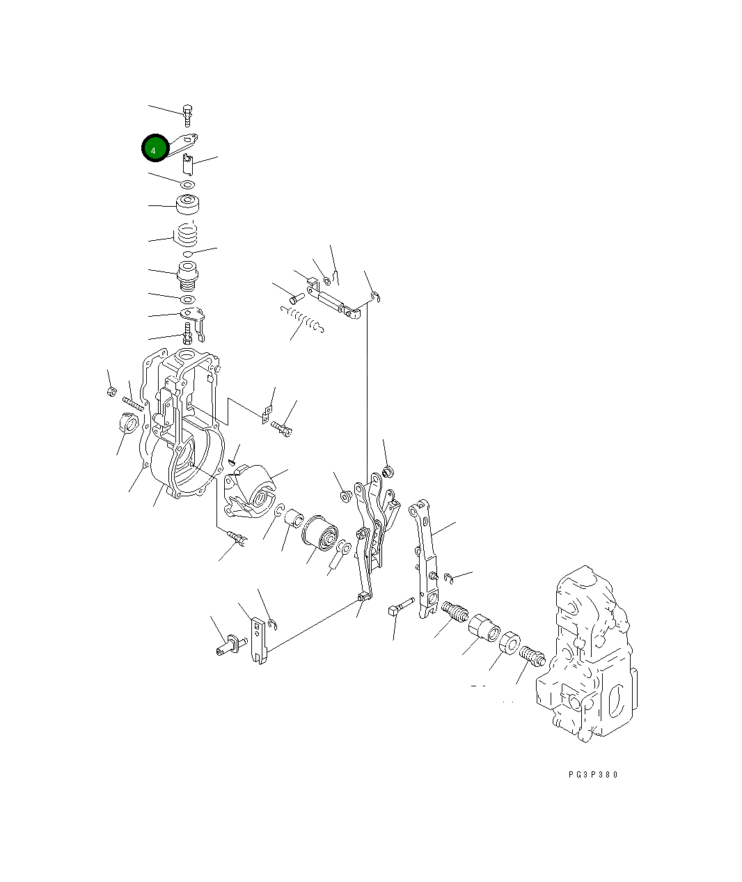 Рычаг DK154366-6600 Komatsu