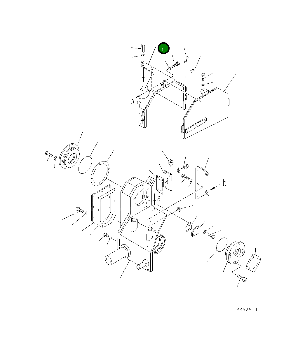 Крышка 26A-70-11481  Komatsu