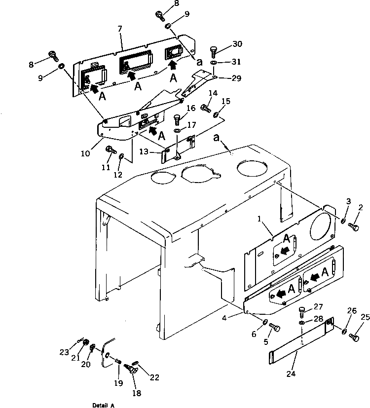 Крышка 196-54-19111  Komatsu