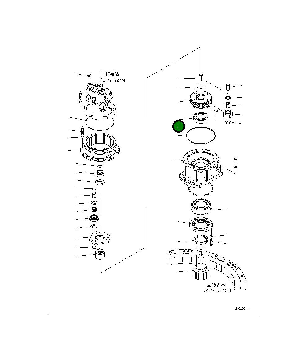 Подшипник 20Y-26-22430 Komatsu