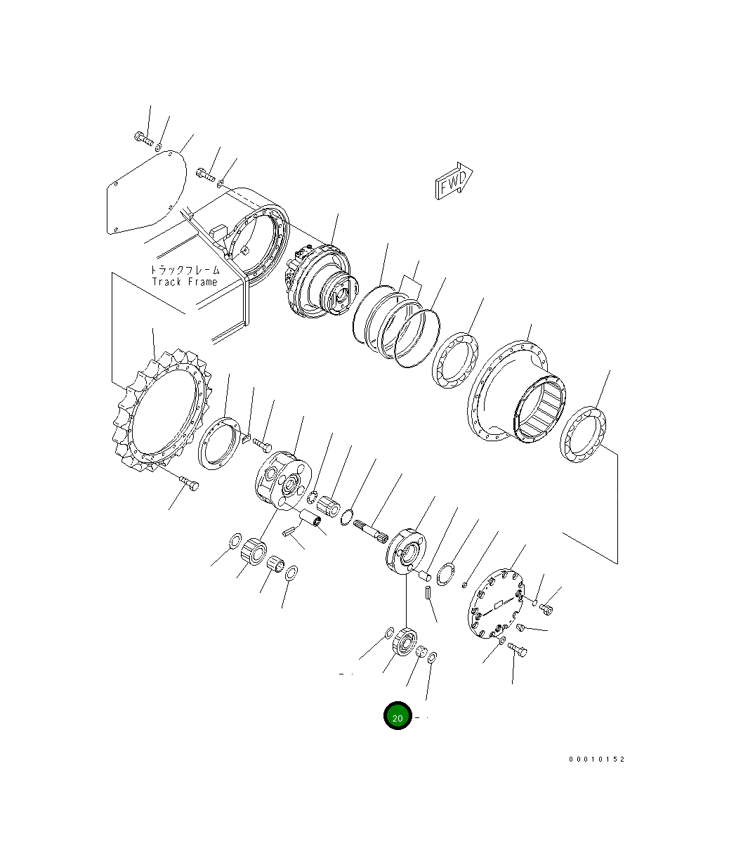 Подшипник 20Y-27-22210  Komatsu