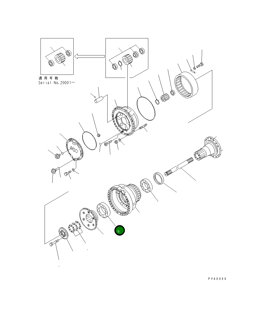 Подшипник 421-22-12890 Komatsu