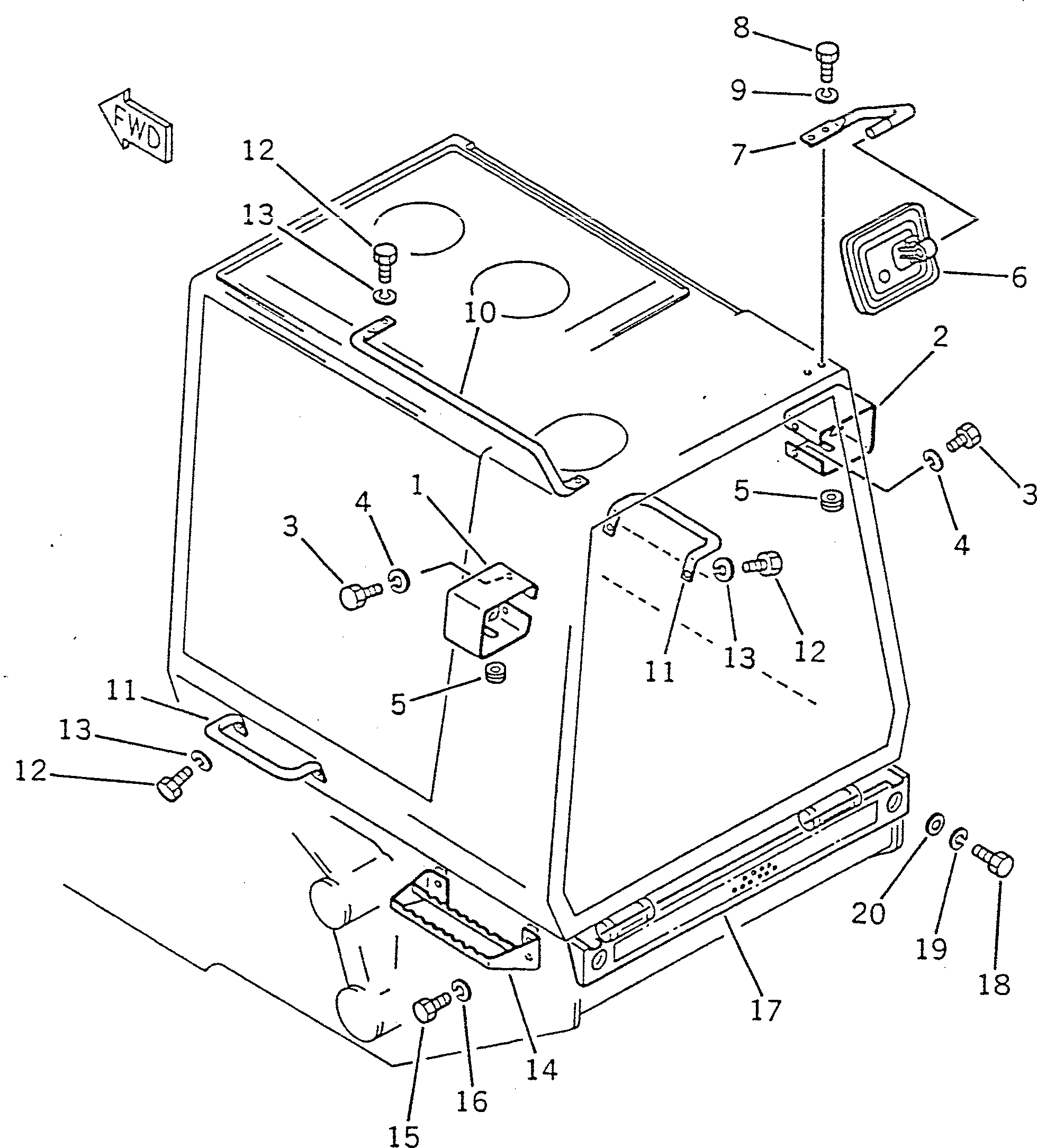 Крышка 142-54-14180 Komatsu