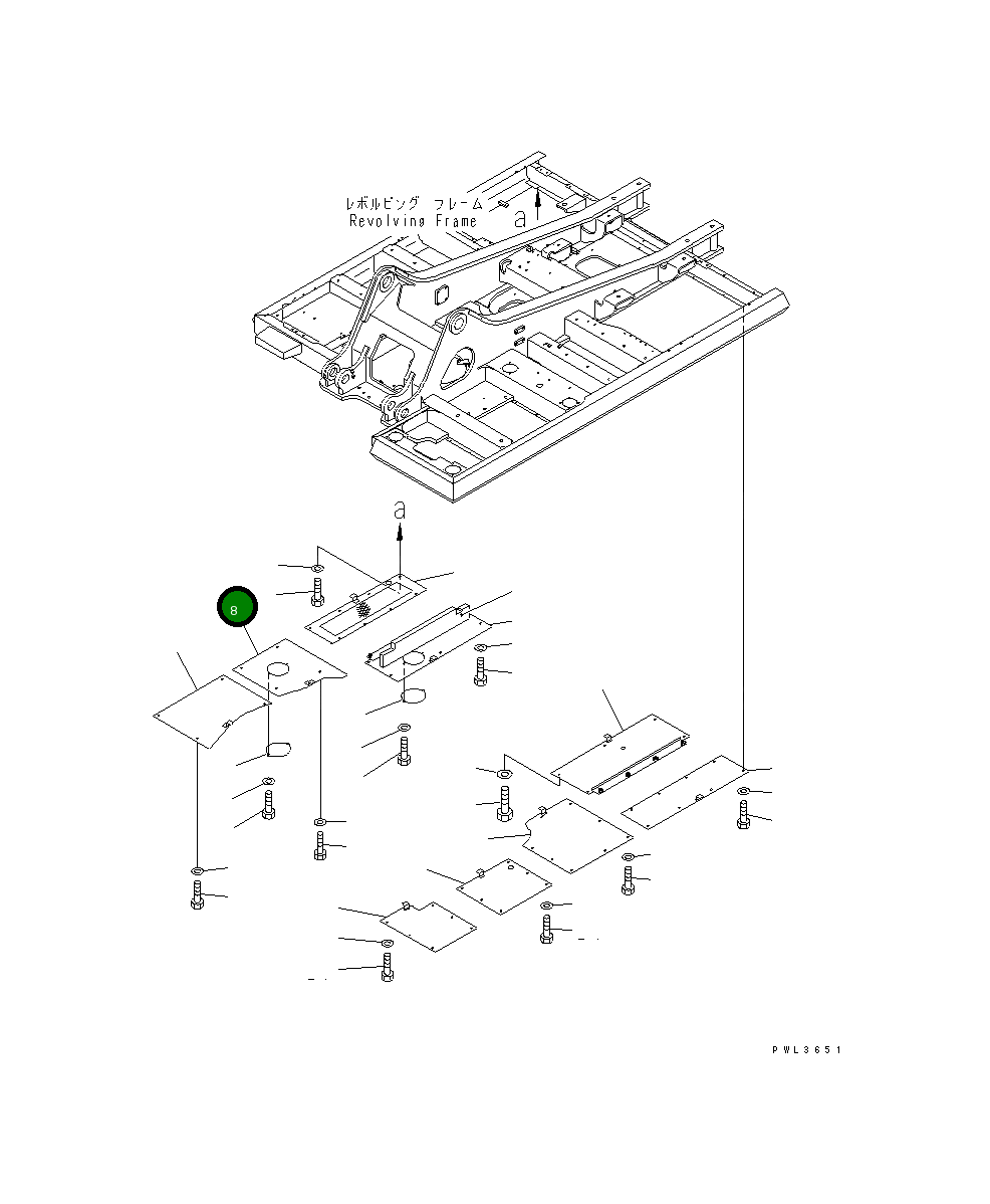 Крышка KV-B240-4160  Komatsu