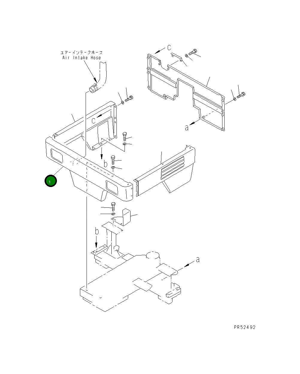 Крышка 26A-54-14540  Komatsu