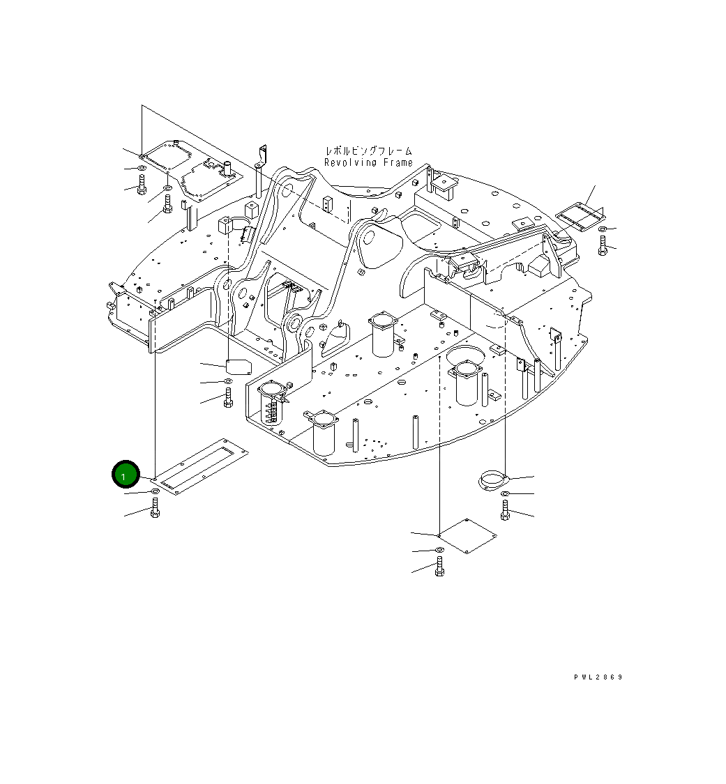 Крышка 22U-54-18130  Komatsu