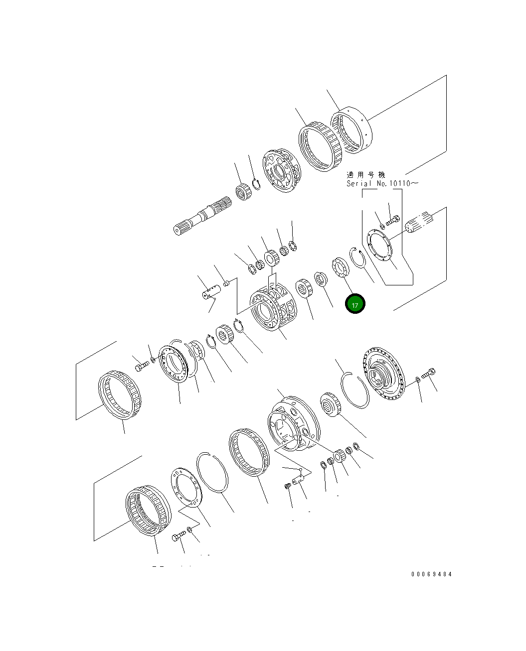 Подшипник 42C-15-12140 Komatsu
