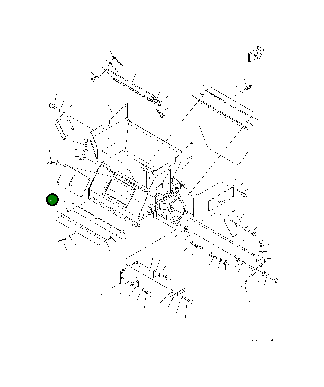 Крышка 8295-70-1821  Komatsu