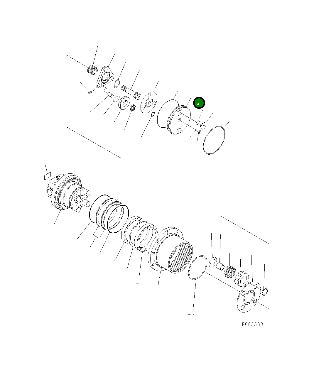 Крышка FUFZD8348102 Komatsu