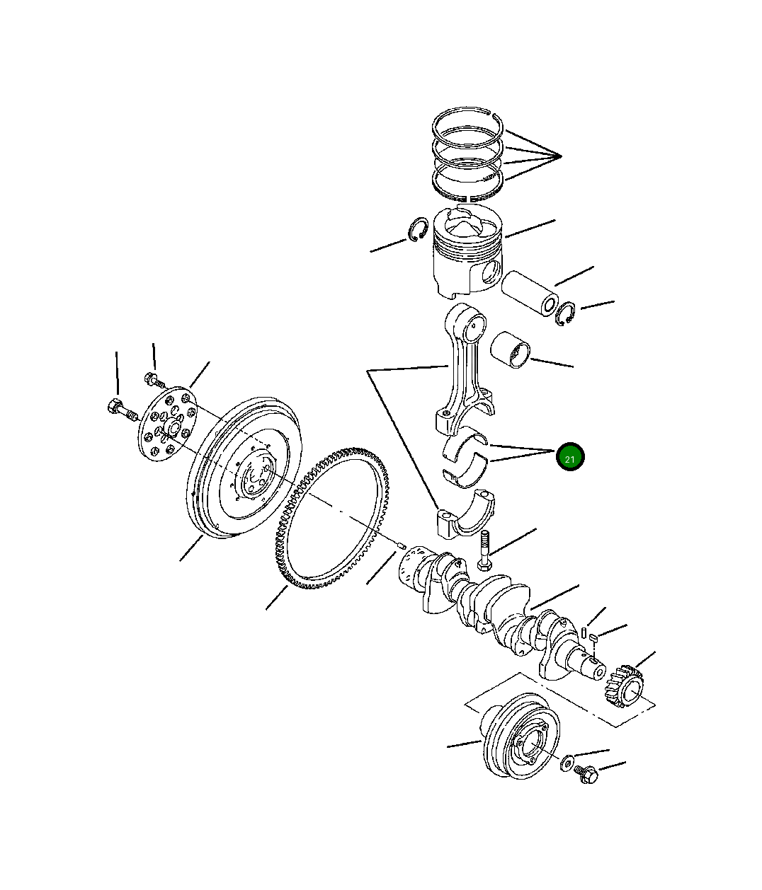 Подшипник YM12390023600 Komatsu