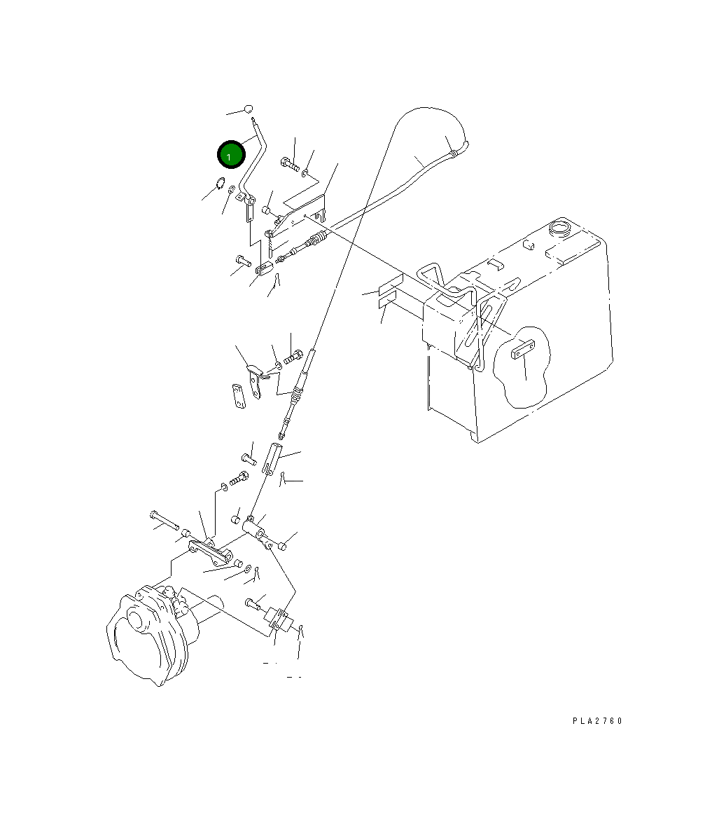 Рычаг 101-Y56-1111 Komatsu