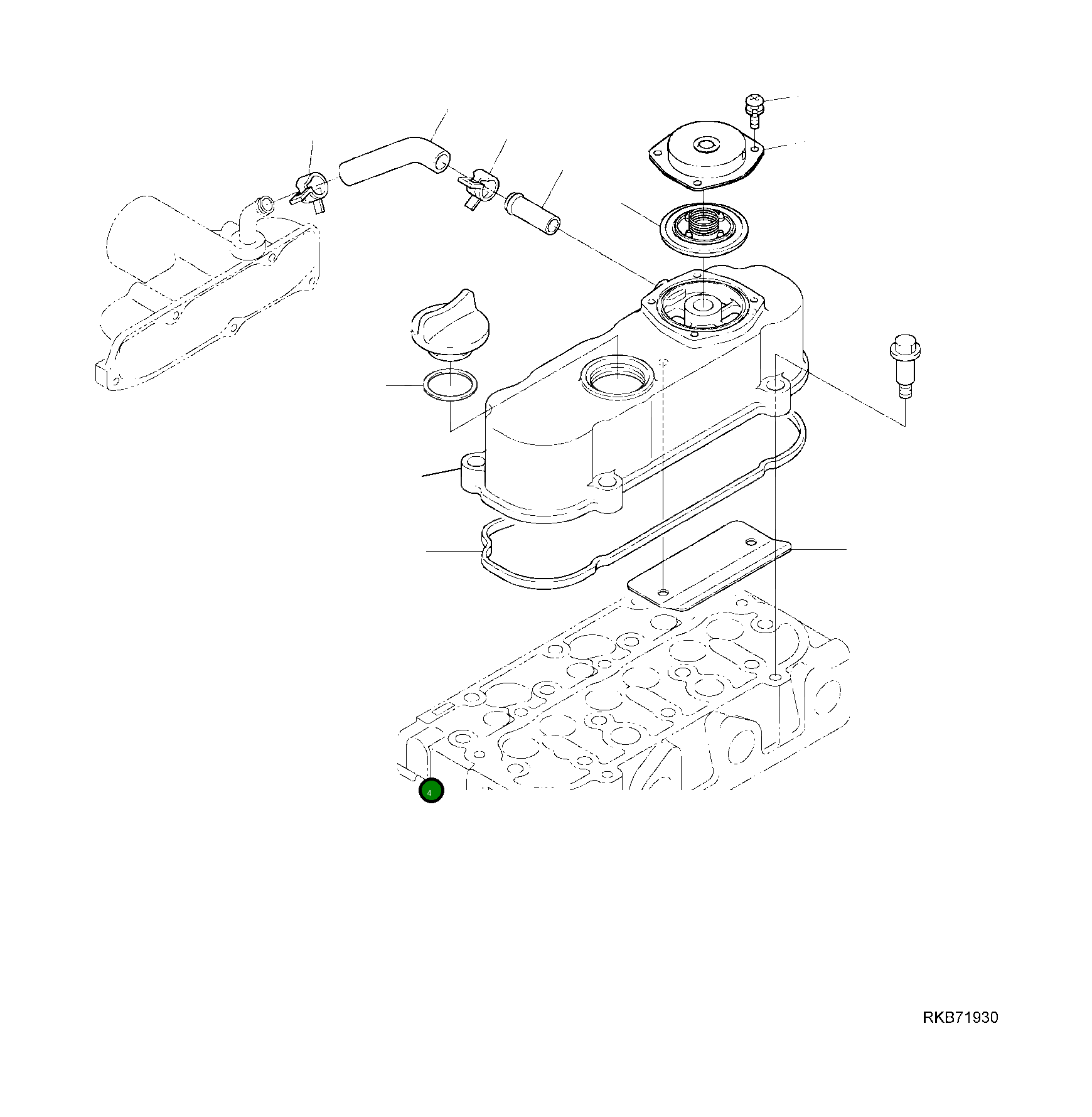 Крышка KT1G958-1451-2 Komatsu