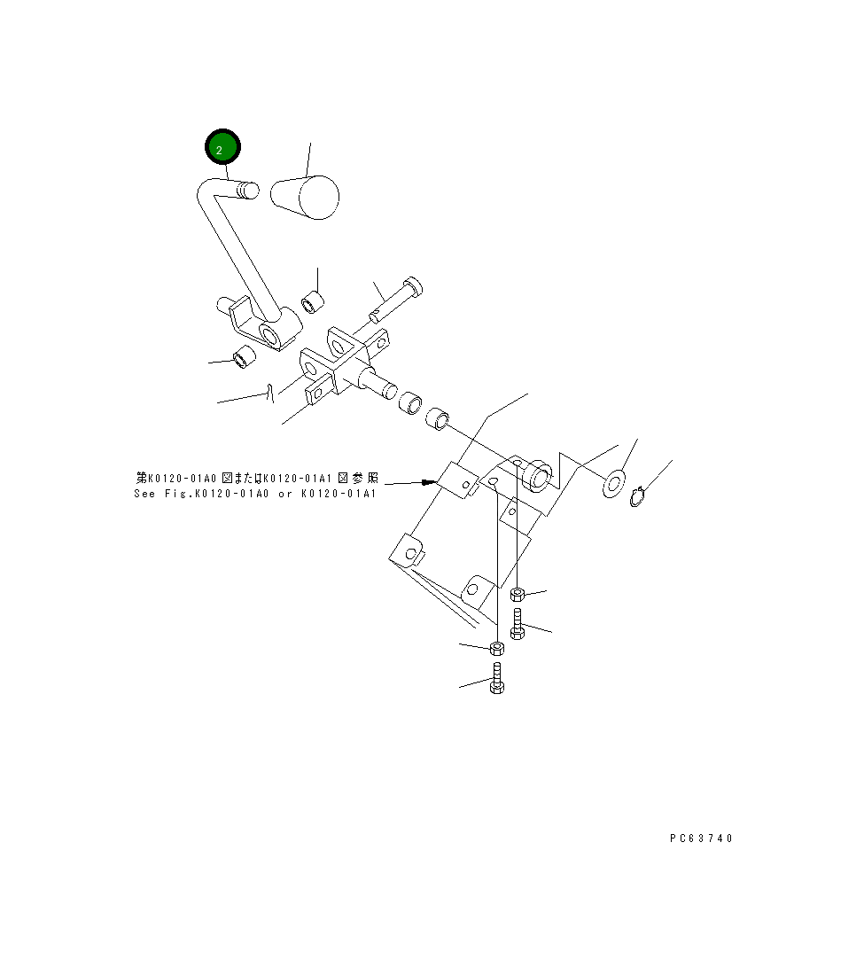 Рычаг 20P-43-82711 Komatsu