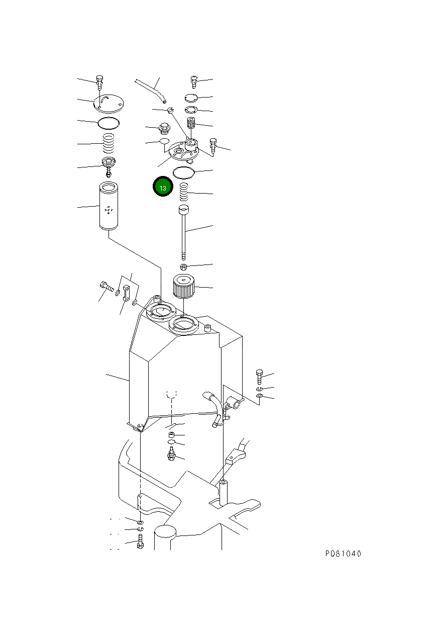Крышка YM172175-75340 Komatsu