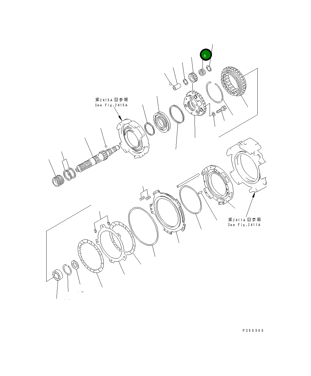 Подшипник 09232-03825 Komatsu