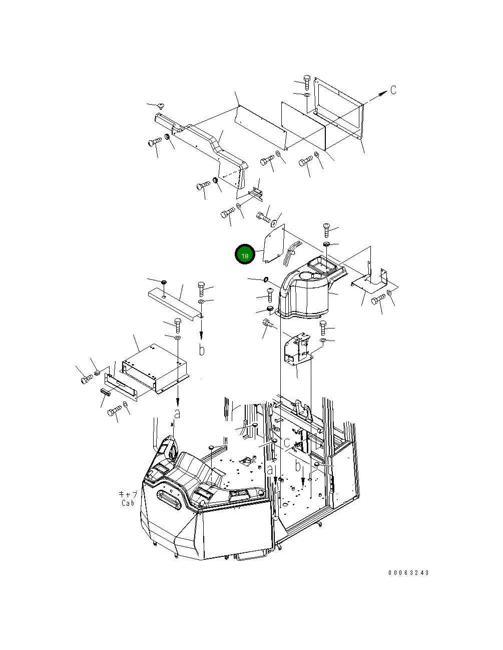 Крышка 418-54-42120  Komatsu