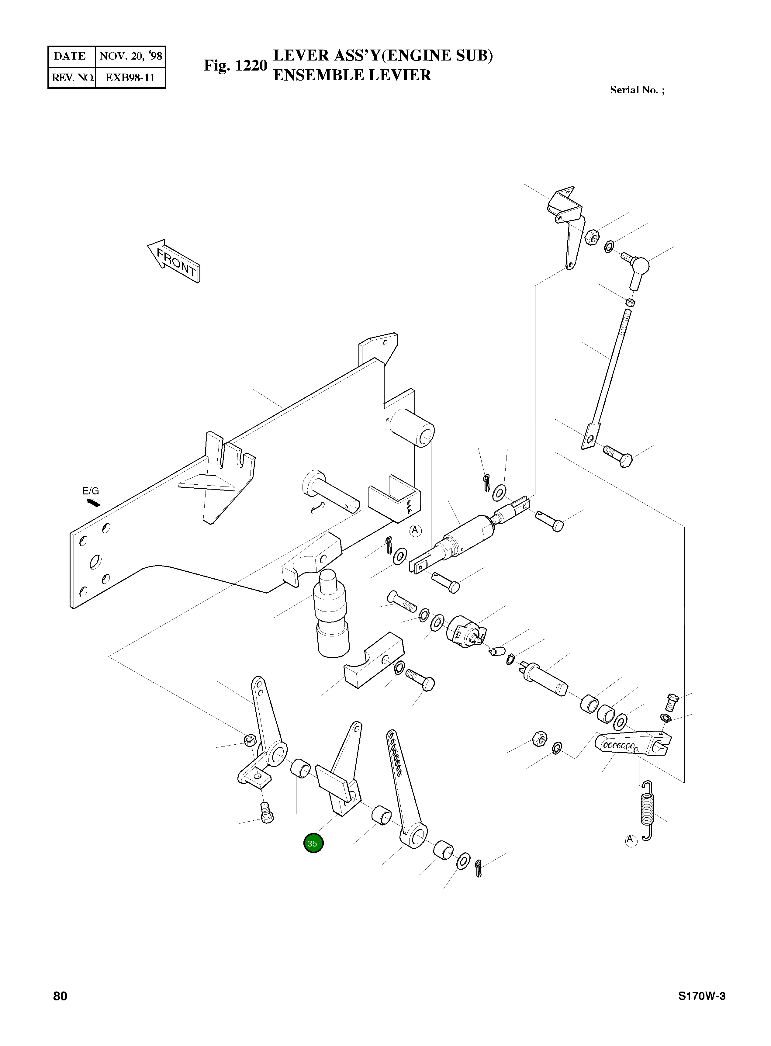 Рычаг 2133-1937B Komatsu
