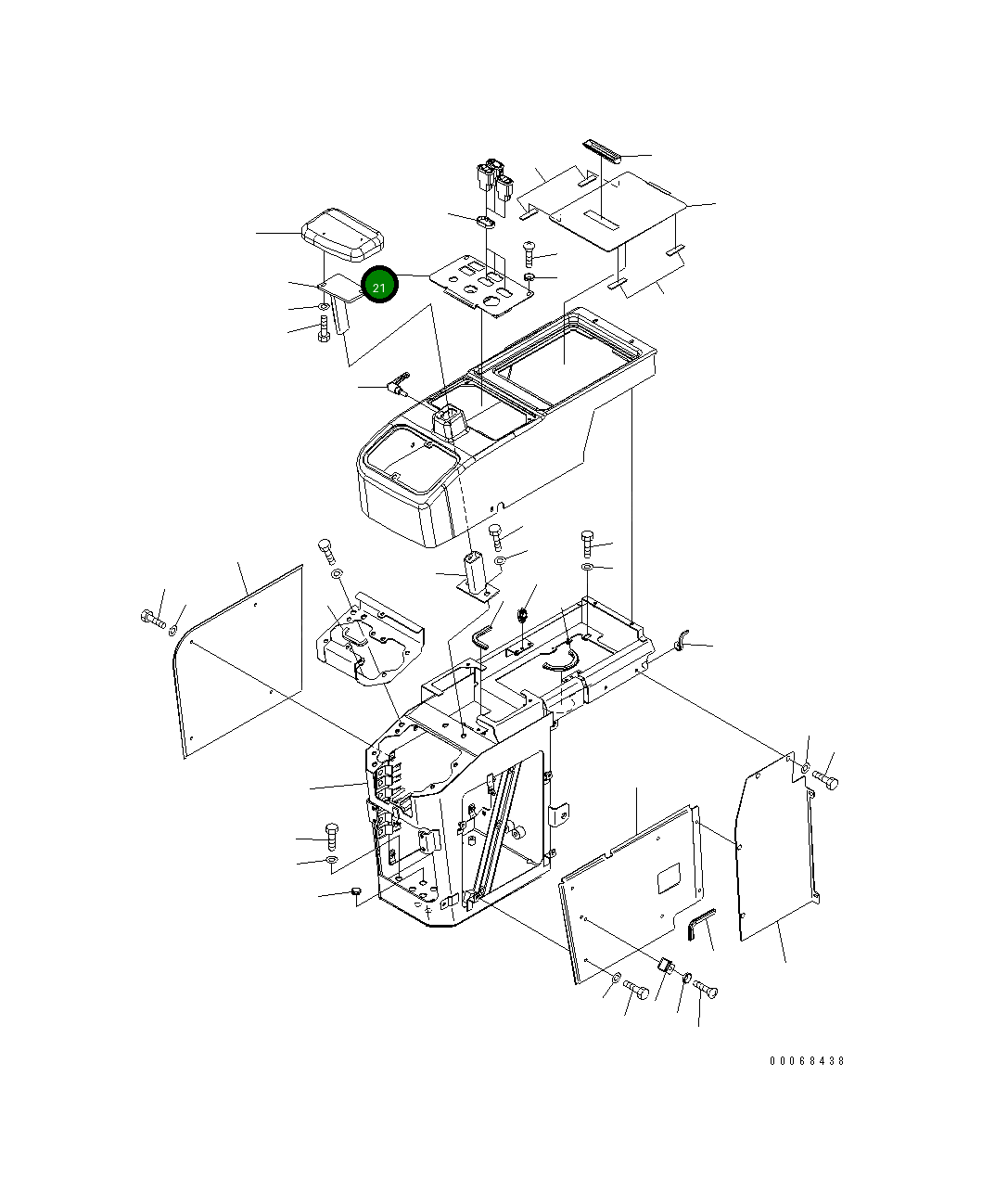 Крышка 418-U77-4462  Komatsu
