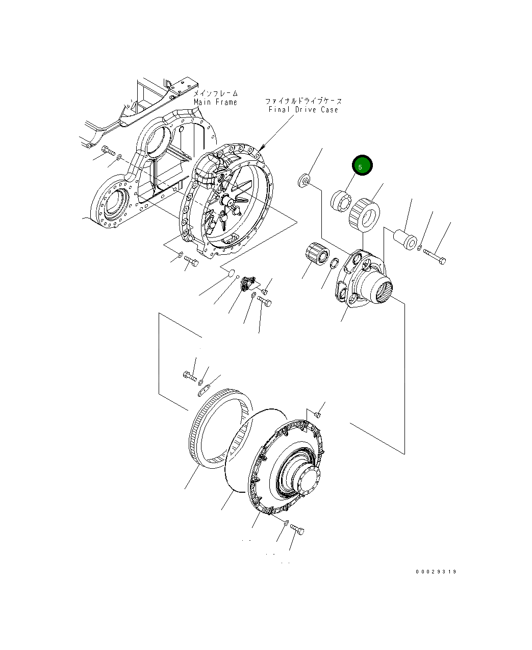 Подшипник 154-09-71130 Komatsu