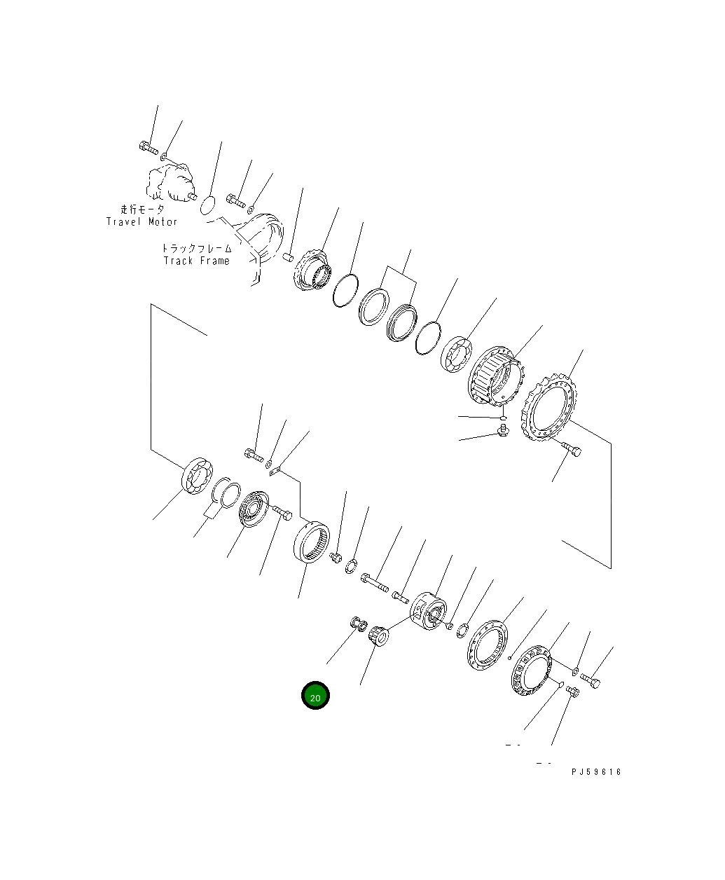 Подшипник 20Y-27-11140 Komatsu