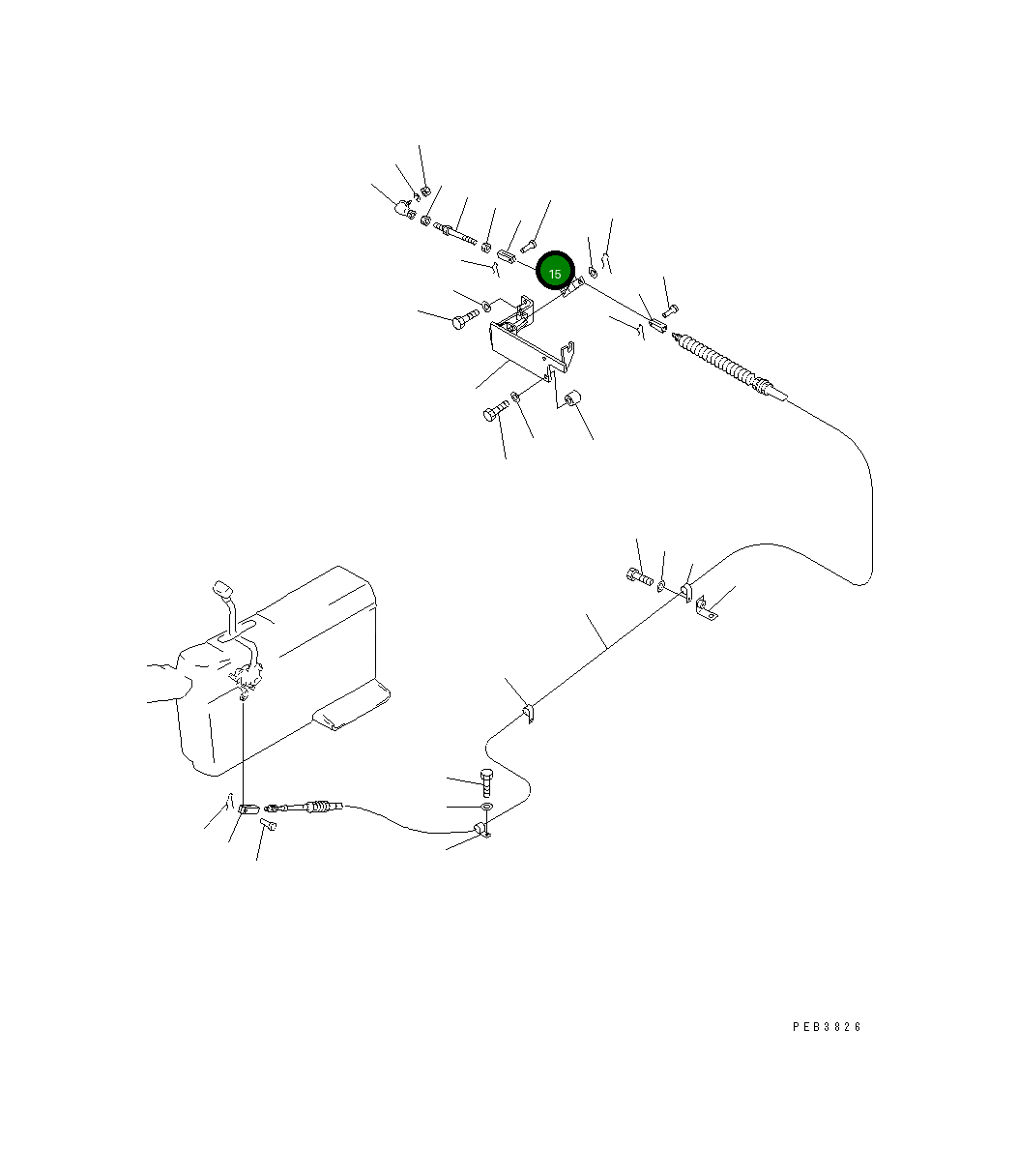 Рычаг 208-43-61220  Komatsu