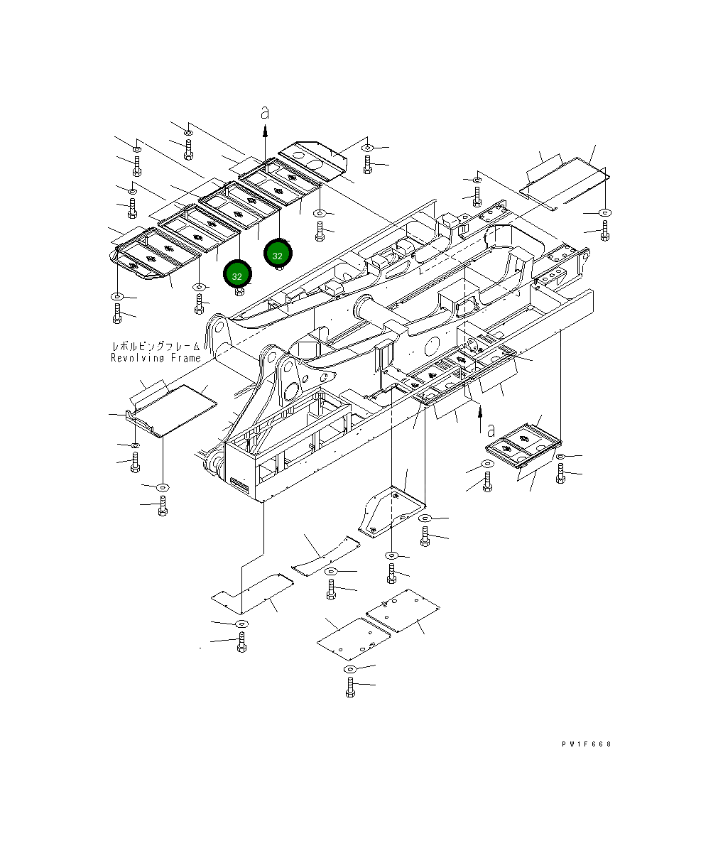 Крышка 21T-54-67621 Komatsu