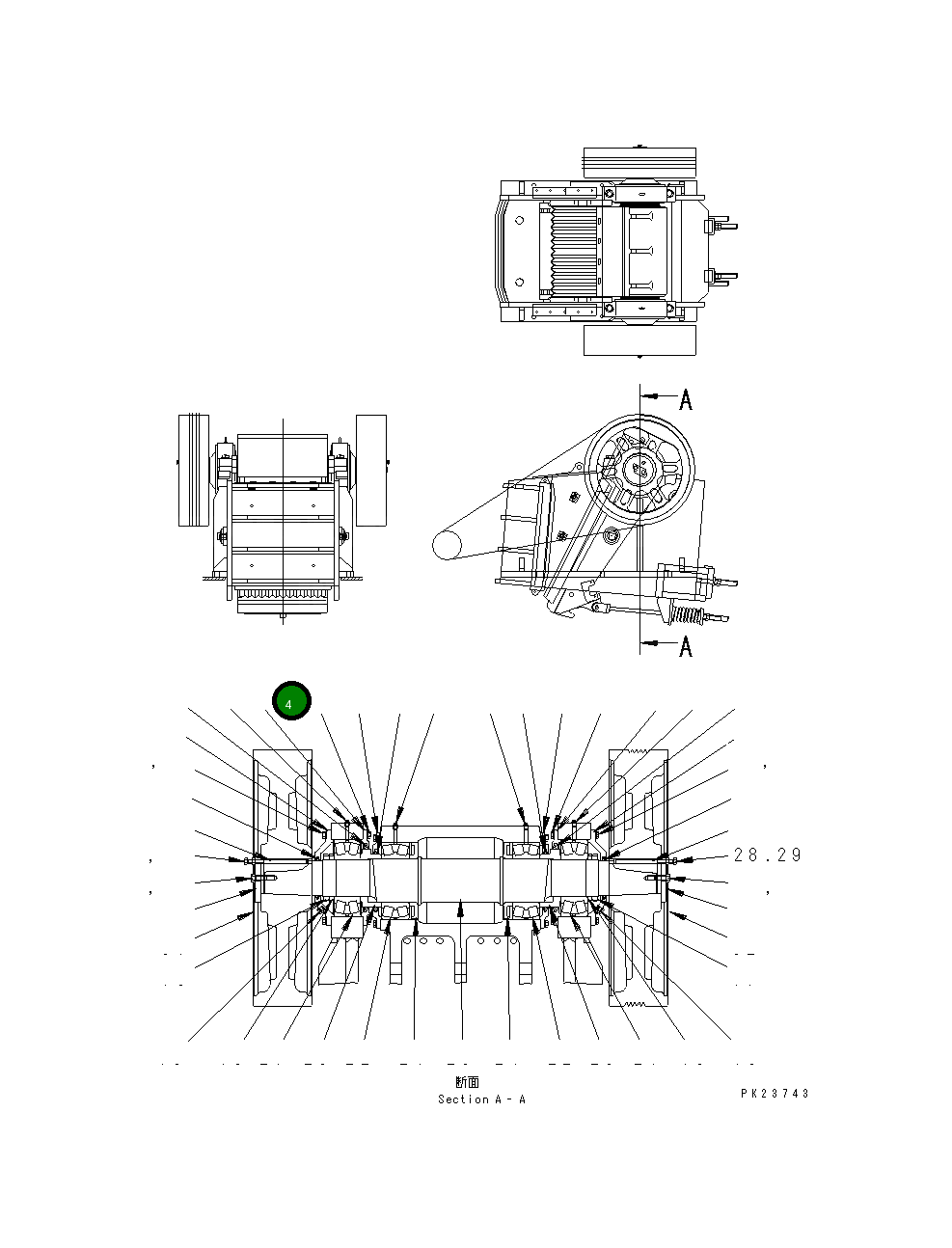 Крышка KHJC-62107-1  Komatsu