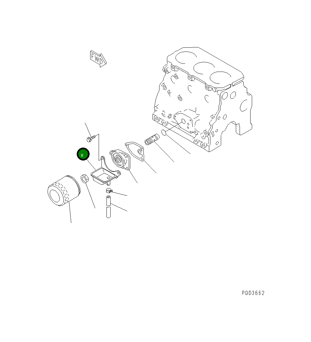 Крышка YM129211-35801 Komatsu