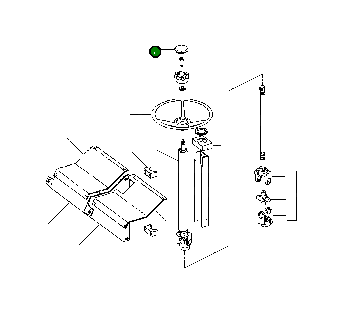 Крышка 895 049 C1 Komatsu