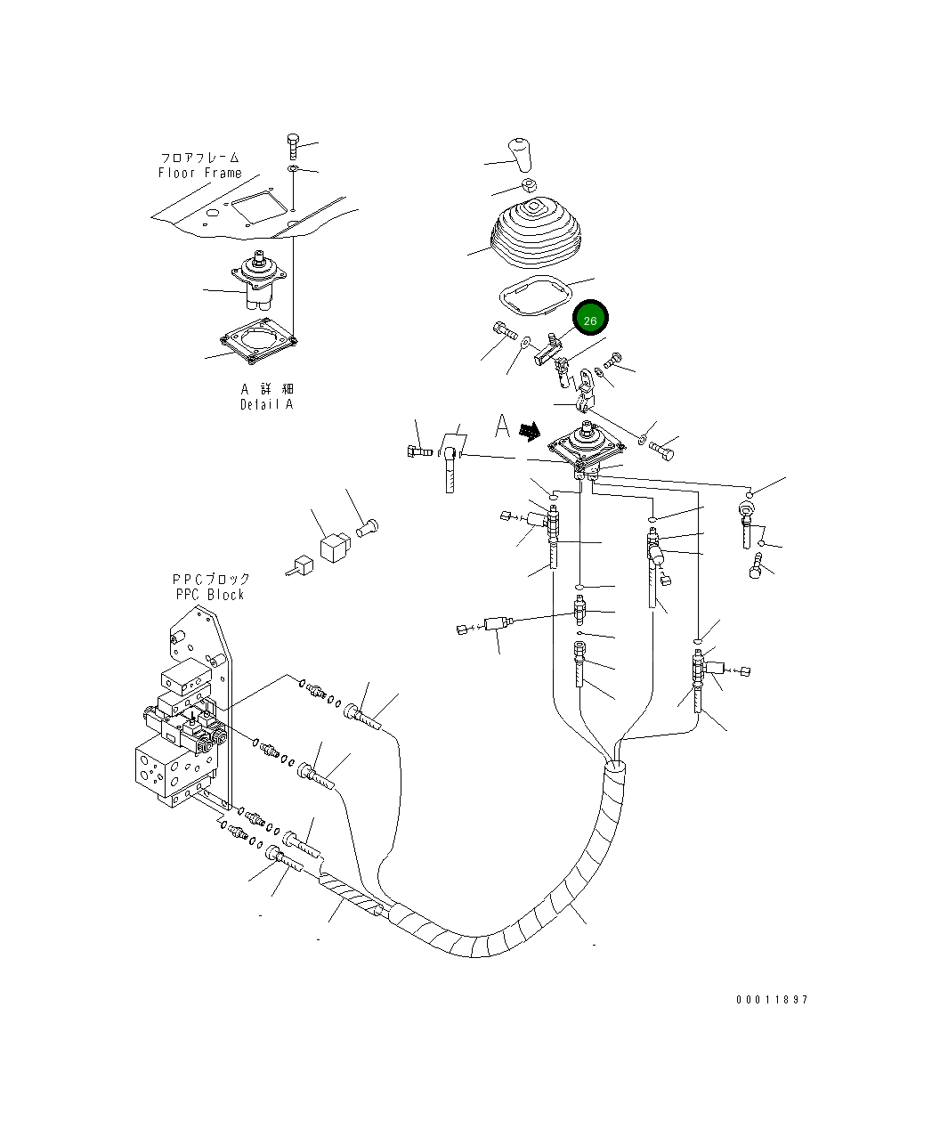 Рычаг 195-43-67131 Komatsu