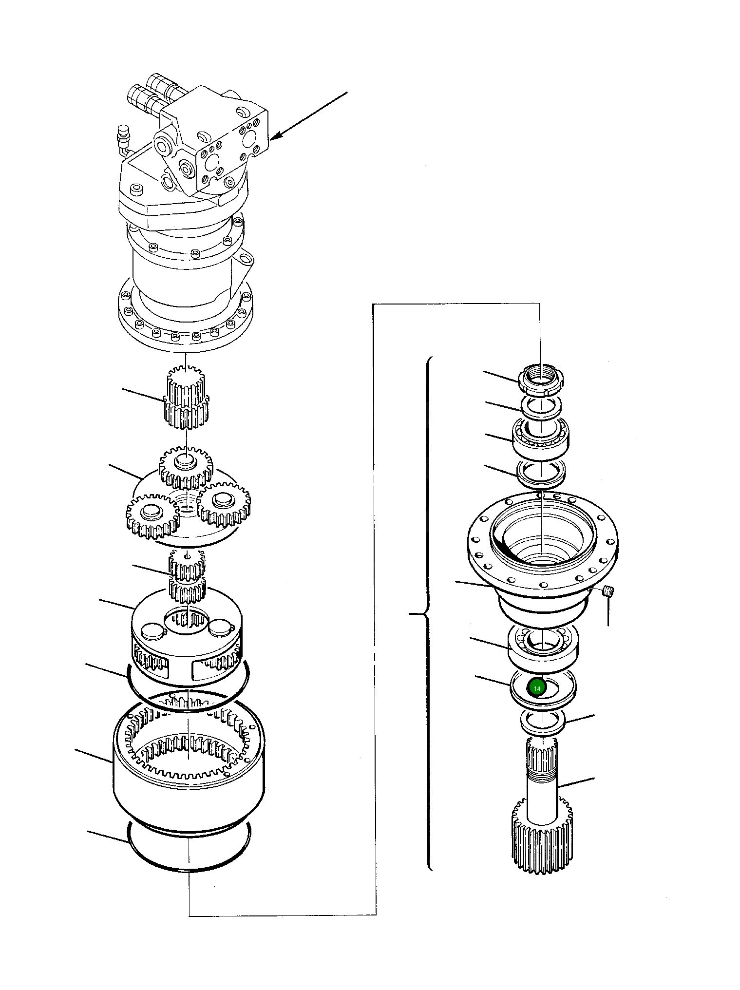 Подшипник 21D-09-88680 Komatsu