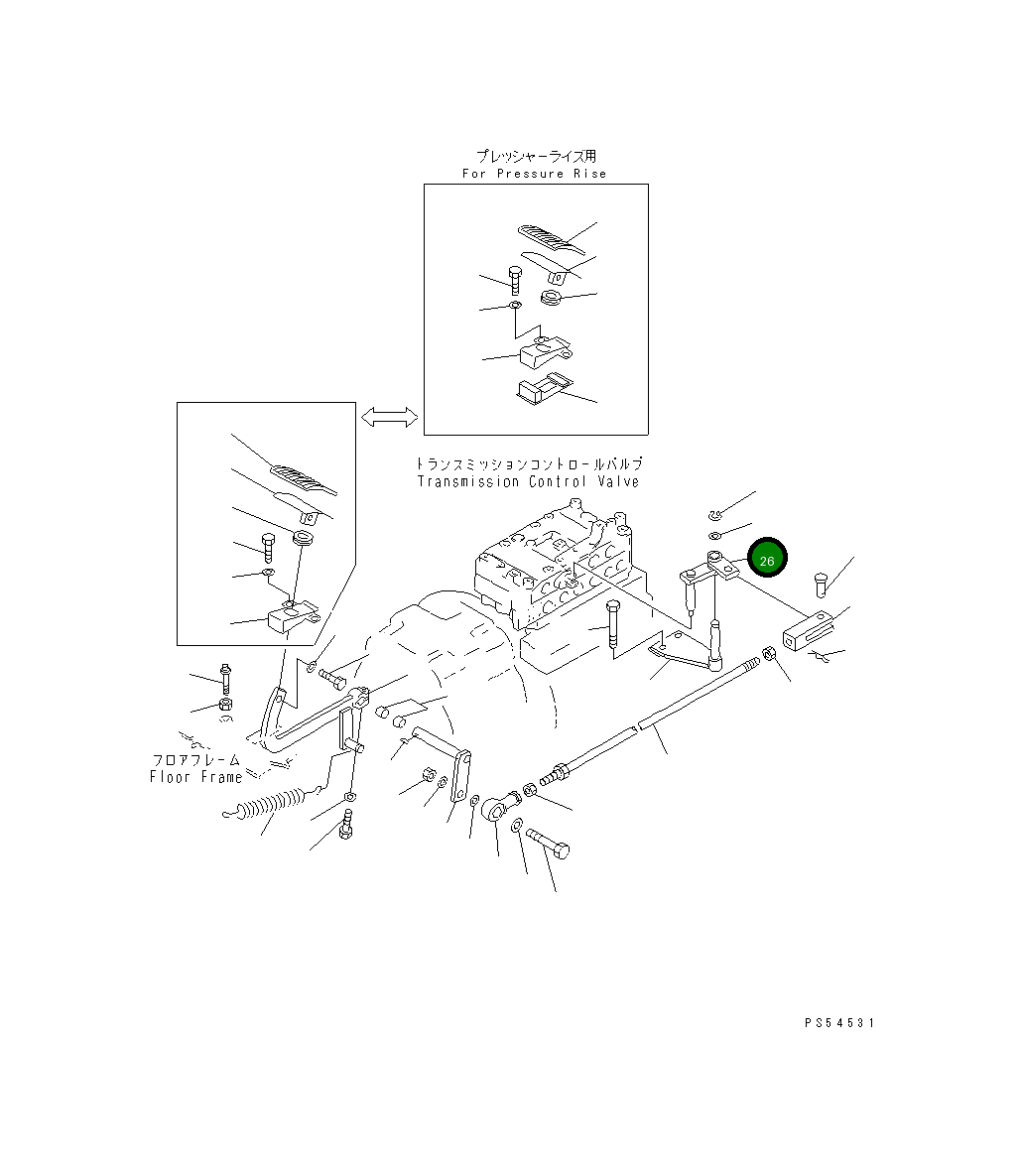 Рычаг 235-45-32110 Komatsu