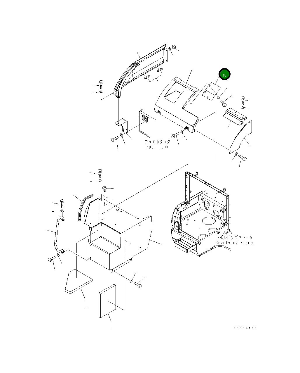 Крышка 22U-54-24380YN  Komatsu