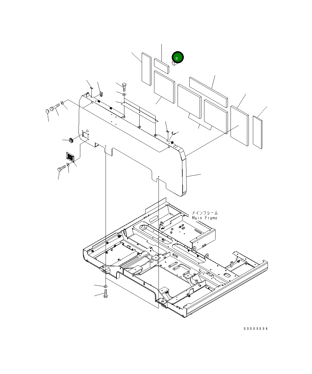 Крышка 8240-54-2190  Komatsu
