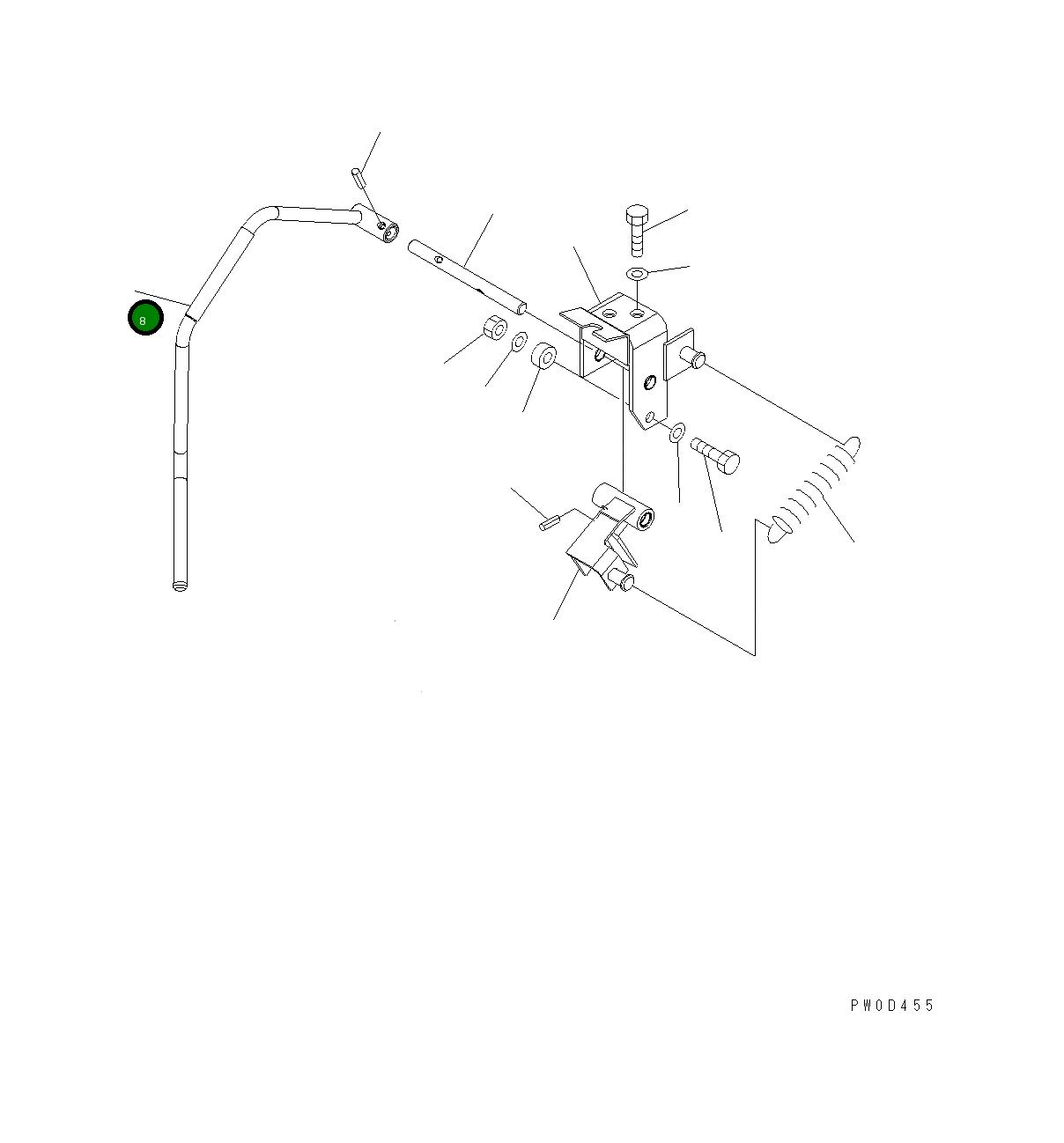 Рычаг 421-43-31243 Komatsu
