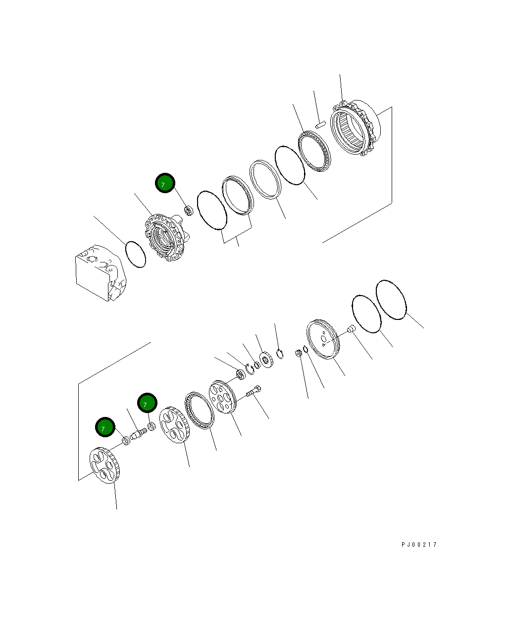 Подшипник TZ900A1023-00 Komatsu