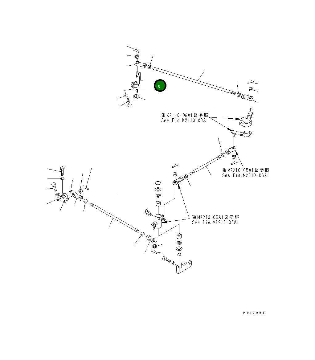Рычаг 196-43-12210 Komatsu