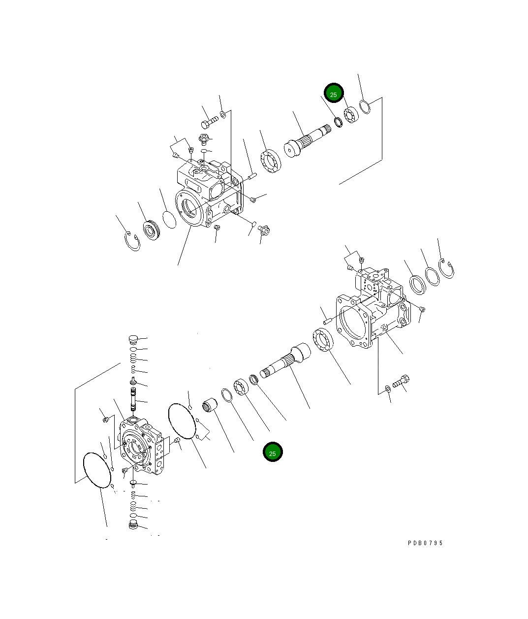 Подшипник 708-8H-22350 Komatsu